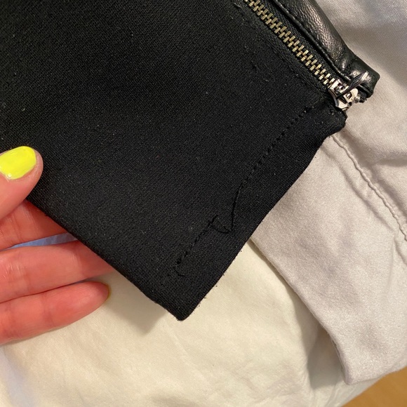 Rebecca Taylor Stretch Leggings- Leather contrast - Picture 9 of 9